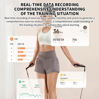NEW Xiaomi Mijia Smart Skipping Jump Rope Counter With xiaomi Fit App Adjustable Calorie Calculation Sport Fitness Professional