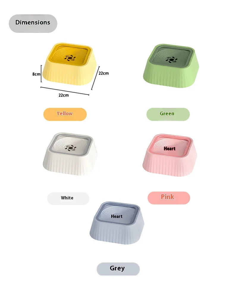 Pet Water Fountain with Floating Plates No Spill Dog Water Bowl Clean Drinking Slow Feeder Anti-splash Pet for Dogs for Pet