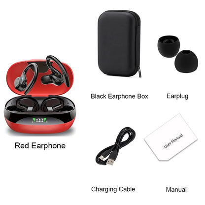 Original Wireless Earphones Ture Wireless Earbuds Ear Hook Sports HiFI Stereo Waterproof Headset With Mic TWS Headphone