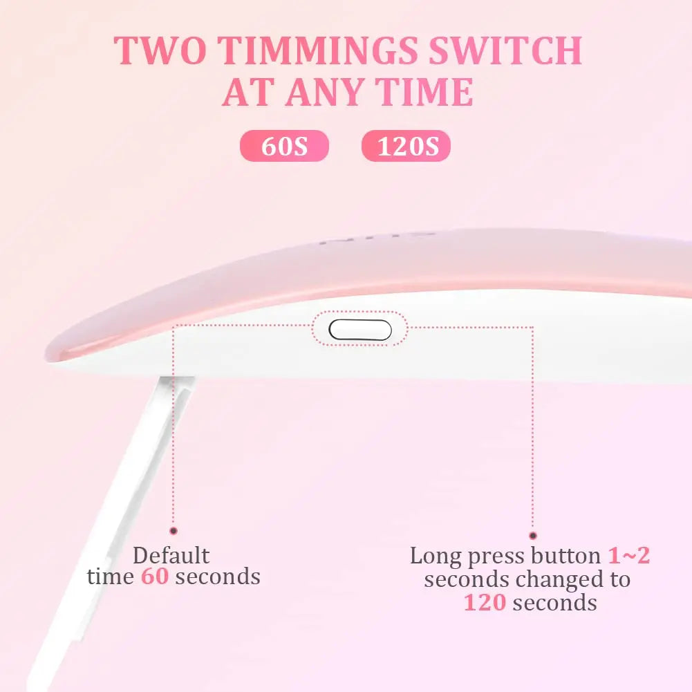 Nail Lamp Foldable 6w Uv Led Lamp For Nails Machine Uv Leds Gel Quick drying Dryer Lamp Manicure Tool Professional Equipme