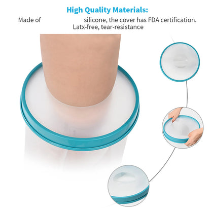 Bath Leg Cover 104cm PP Silicone PVC  Water Resistant Shower Leg Cover for Adult Reusable Bath Leg Cover Shower Leg Cover