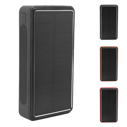 Solar Power Bank 50000mAh Aluminum Alloy USB Portable Charger Battery Pack with LED Light for Outdoor Camping Emergency