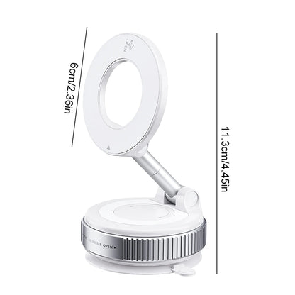 Magnetic Vacuum Adsorption Car Phone Mount 360° Rotatable Folding Mobile Phone Stand for Car/Gym/Mirror/Shower/Smooth Surface