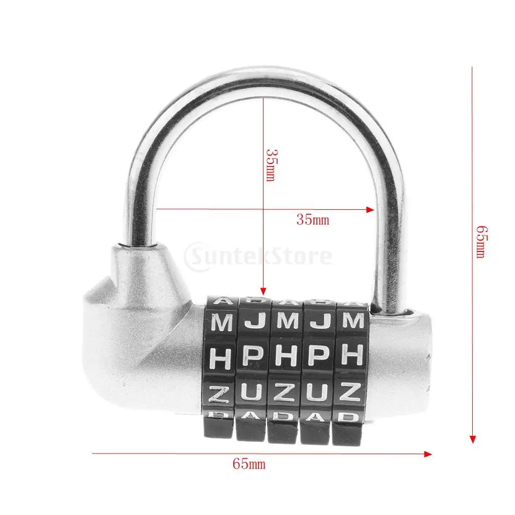 5 Letters Combination Number Padlock Luggage Bag travel Luggage Pad Lock