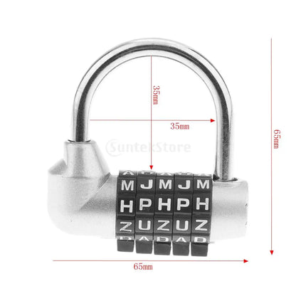 5 Letters Combination Number Padlock Luggage Bag travel Luggage Pad Lock