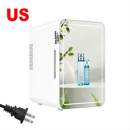 EAFC 4L Mini Fridge Car Home Mini Refrigerator Dual Core Freeze Heating Food Fruit Storage Fridge Cooler for Home Travel Camping