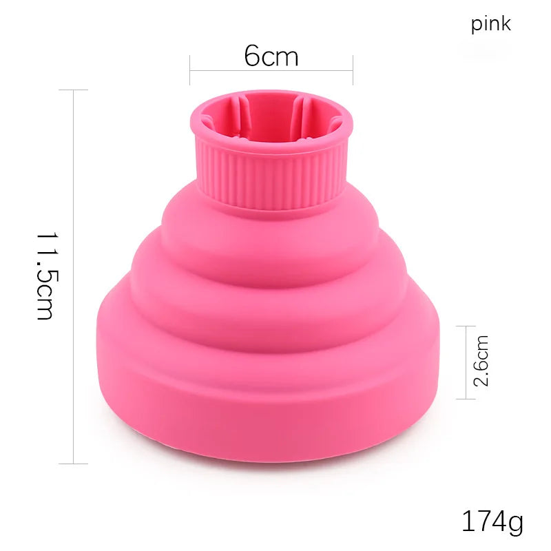 1pc silicone hair dryer diffuser cover foldable heat-resistant curly hair dryer styling accessories Special for real hair wigs