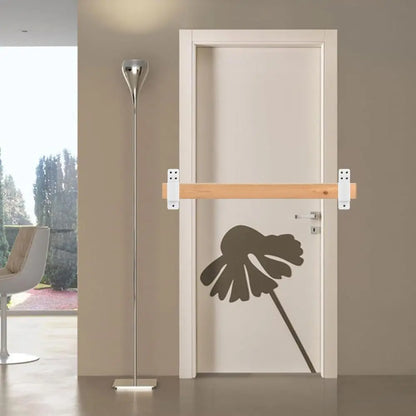 1 Pair Door Barricade Brackets, Door Metal Bar Bracket for 2X4 Lumber Door Brace Security Bar