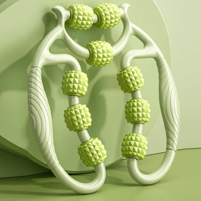 1Pcs 9-Wheel Fascia Muscle Roller,Cellulite Roller,Massage Roller for Relieve Muscle Soreness Thigh,Calf, Arm Reduce Cellulite