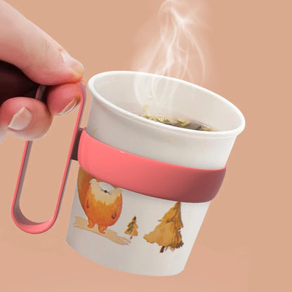 10pcs Simple Fashion Anti-Scald Cup Holder Easy Carrying Spill-Proof Cup Holder For Home/Office Kitchen Gadgets