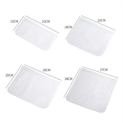 Reusable Food Storage Bag Stand Up Zip Shut Bag Leakproof Containers Fresh Vegetables Fruits Storage Bag Fresh Wrap Ziplock Bag