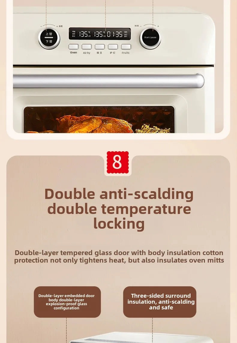 25L 1600W Air Fryer Oven Integrated Multifunctional Small Electric Oven Household