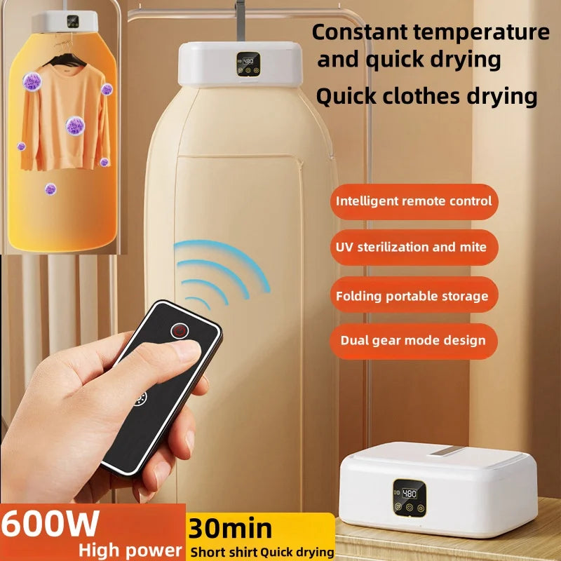Mini Portable Dryer Foldable Electric Dryer Apartment Portable Dryer Travel RVS With Dryer Bag And Time Set Travel Style