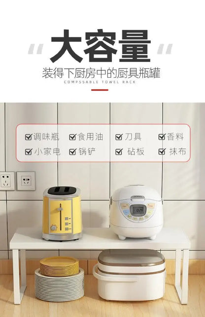 Kitchen Desktop Shelf  Layered Storage Partition Small Racks for Storing Dishes Seasonings Home Storage Holders Organization