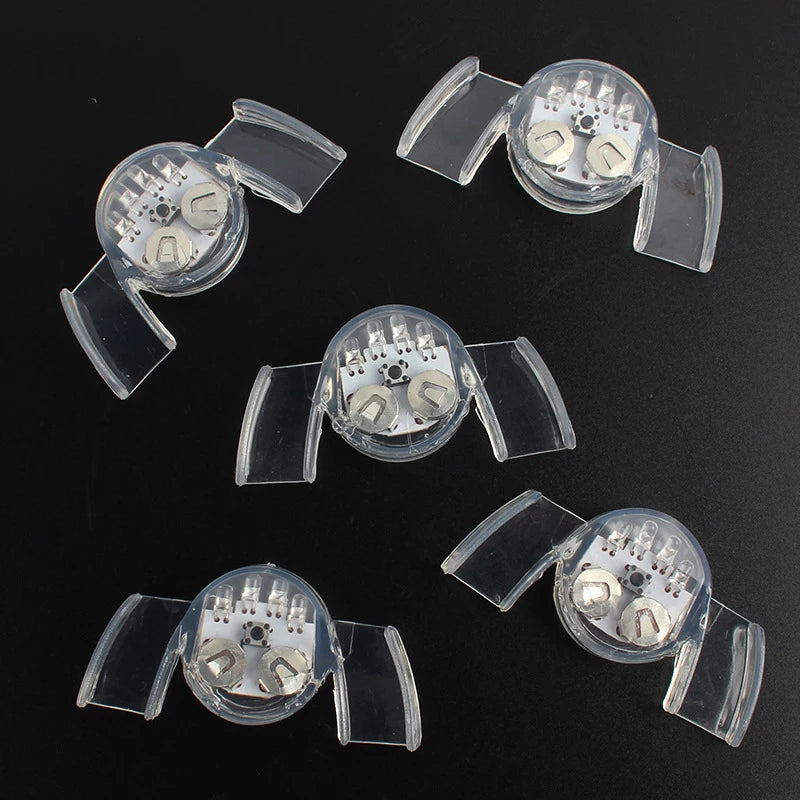 2/4pcsLED Light Up Mouth Braces Piece Glow Teeth  Glow LED Teeth Flashing For Halloween Party Rave Glow Party Supplies