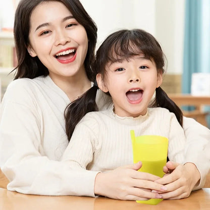 Candy Color Sippy Cups Built in Straw Water Practical Large Capacity Straw Cup for Children Kids Creative Water Drinking Mug New