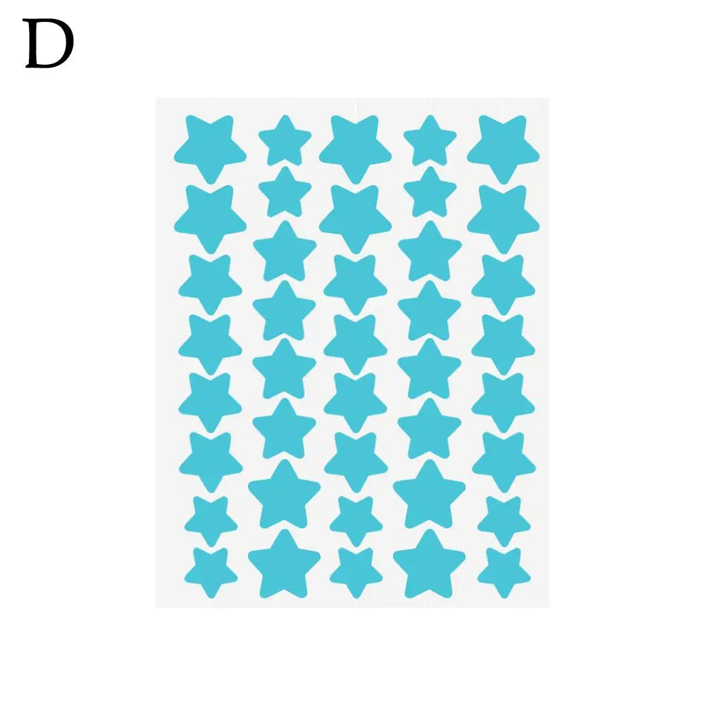 40pcs Colorful Star-Shaped PE Pimple Patches - Cute and Invisible Pimple Cover Stickers for Pimple Removal