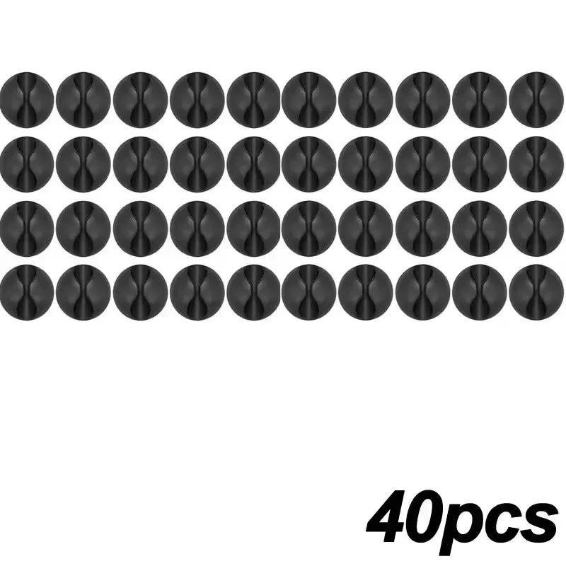 5/50Pcs Desktop Wall Cable Clips Wire Management Self-Adhesive Cord Organizers Holder Clamp for USB Network Headphone Cables