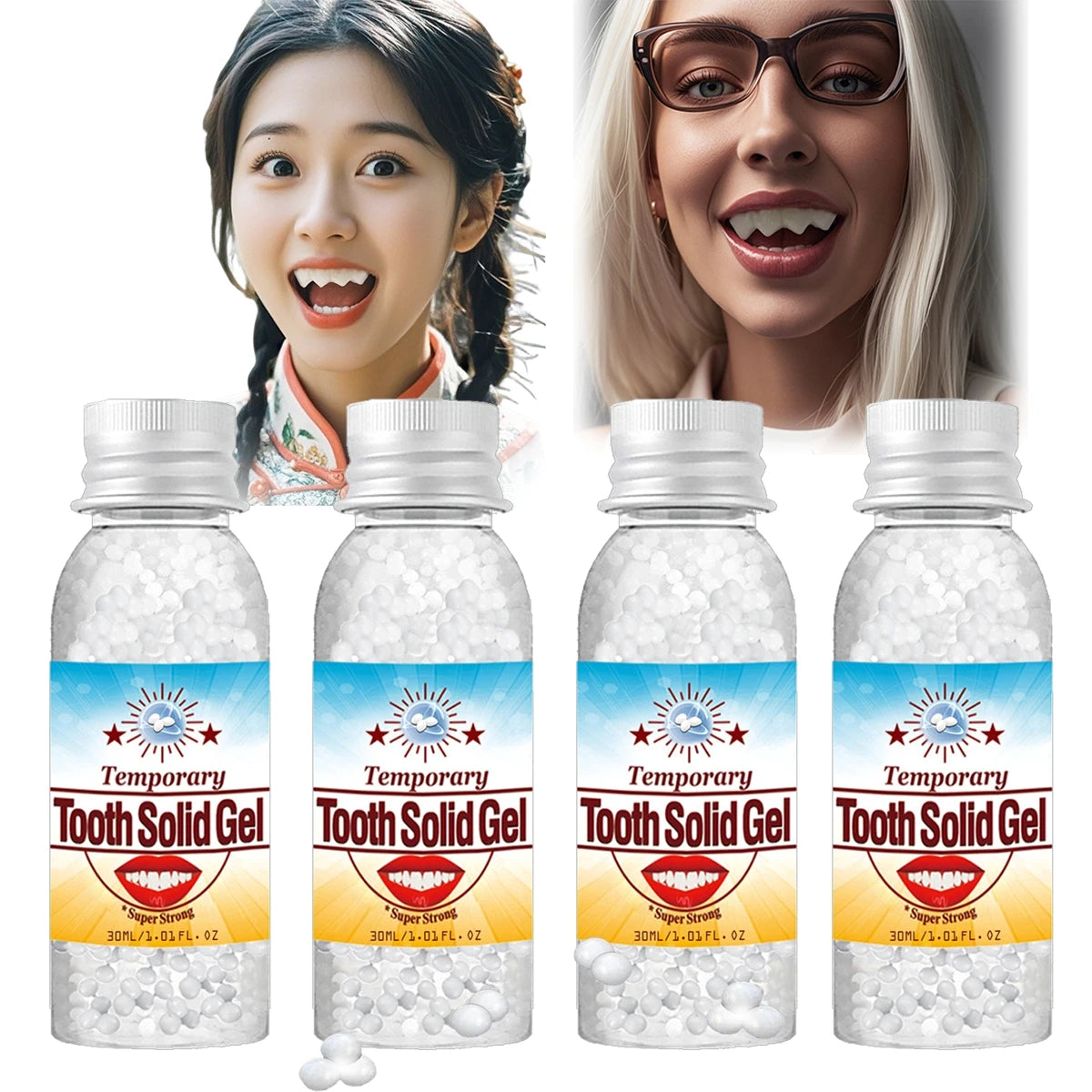 Party temporary teeth decoration: can be used for Party temporary teeth  - perfect for gatherings and daily decoration - ca