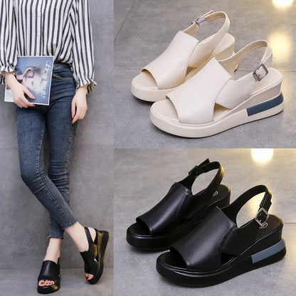 1pc New Fashion Breathable Summer Comfortable Ladies Platform Sandals Wedges Sandals High Heel For Women