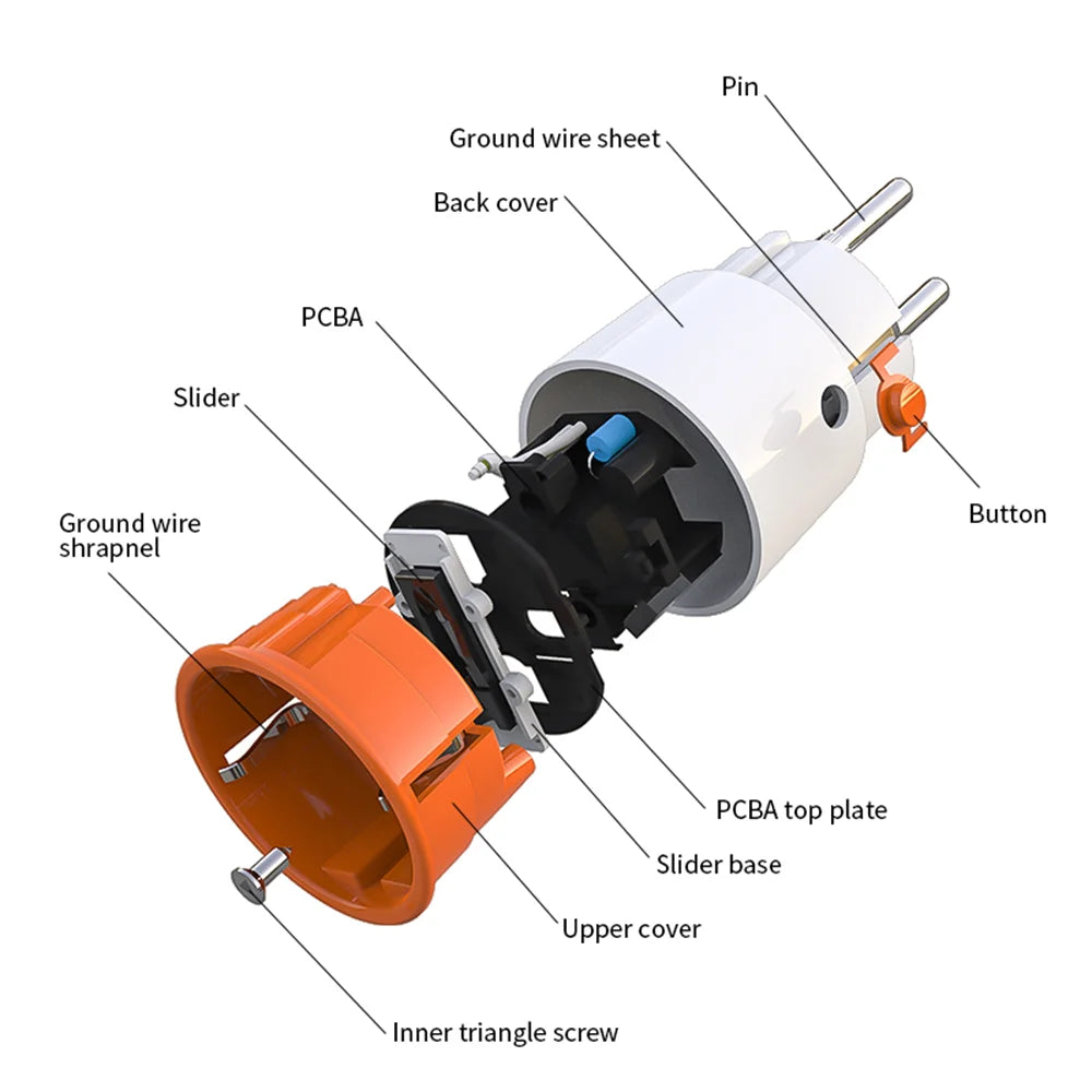Smart Zigbee Plug Socket 3680W 16A Power Energy Monitoring Timer Switch EU Outlet Home Assistant Zigbee2mqtt