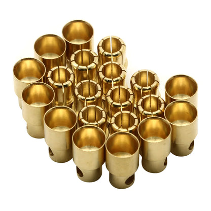 20pcs/lot 2.0mm 3.0mm 3.5mm 4.0mm 5.5mm 6.0mm 8.0MM Gold Bullet Banana Connector plug for ESC Lipo RC battery Plugs (10 pair)