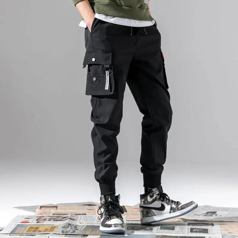 2025 New Classic Design Multi Pockets Cargo Pants, Men's Casual Loose Fit Drawstring Cargo Pants Joggers For Spring Summer Outdo