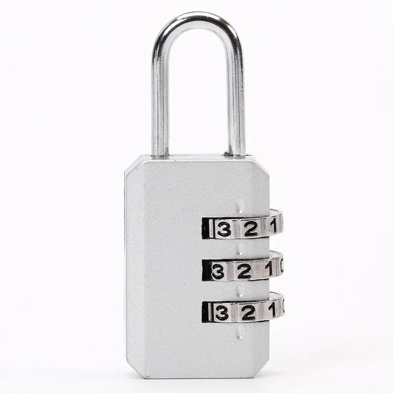 3 Digits Multifunctional Combination Lock Luggage Fitness Cabinet Backpack Travel Anti-theft Aluminum Alloy Combination Padlock