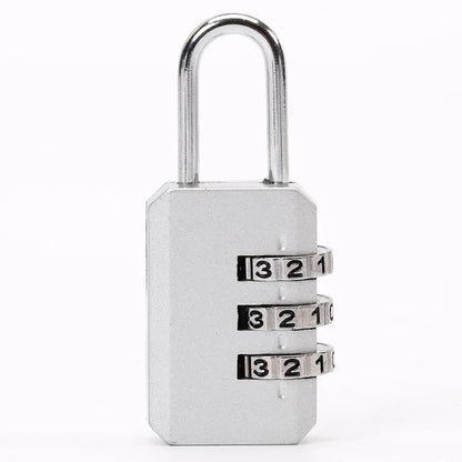 3 Digits Multifunctional Combination Lock Luggage Fitness Cabinet Backpack Travel Anti-theft Aluminum Alloy Combination Padlock