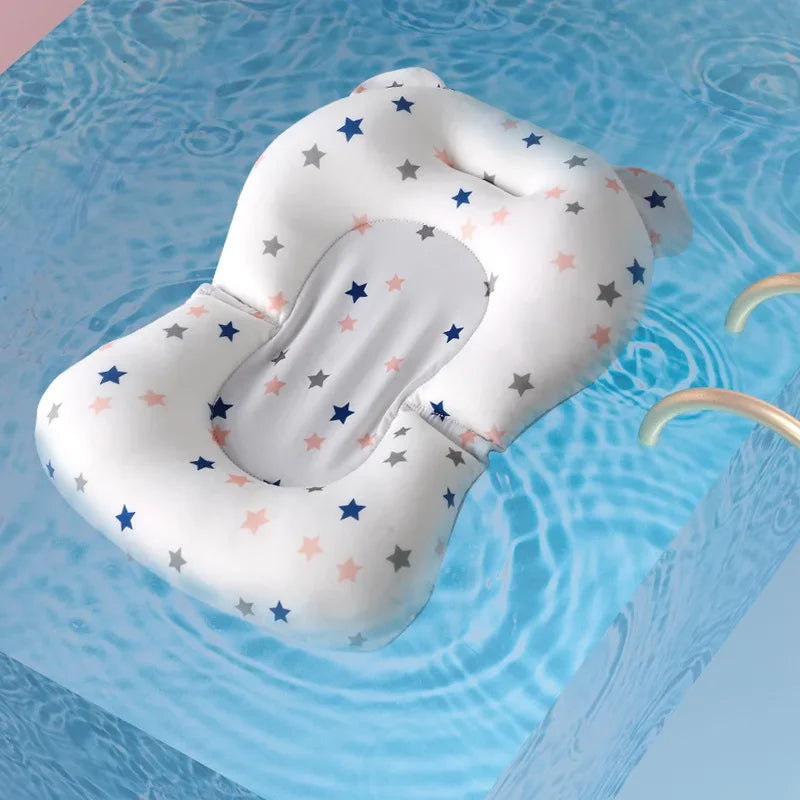 Baby Bath Support Pad Foldable Floating Seat Adjustable Newborn Bathing Cushion Infant Safety Net Hammock