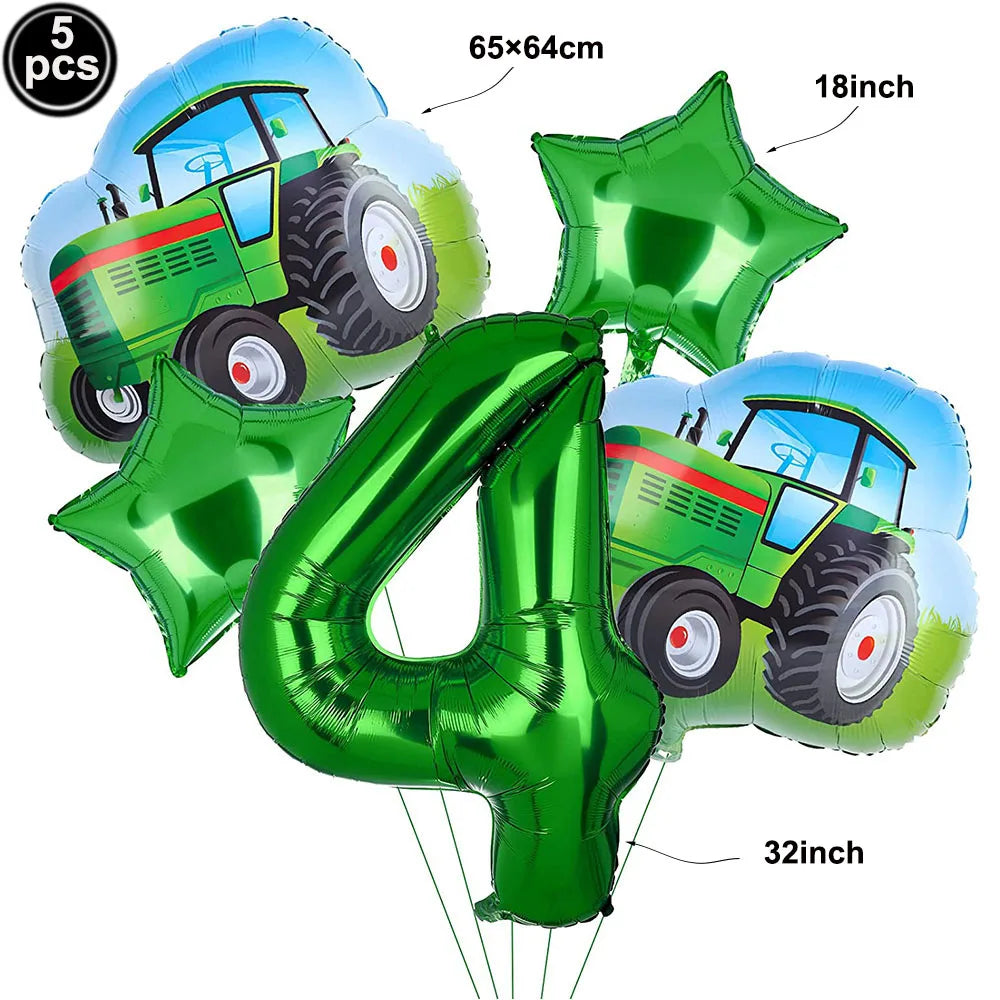 Tractor Party Paper Plates Cups Napkins Banner Tractor Birthday Party Supplies Tractor Themed Party Decor for Party Farm Party