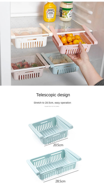 Fridge Organizer Storage Box Refrigerator Drawer Plastic Storage Container Shelf Fruit Egg Food Storage Box Kitchen Accessories