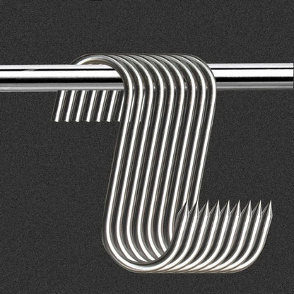 Stainless Steel S-hook With Pointed Tip Meat Hanger Hook Baking Tools for Butcher Shop Kitchen Hooks Home Storage Organization