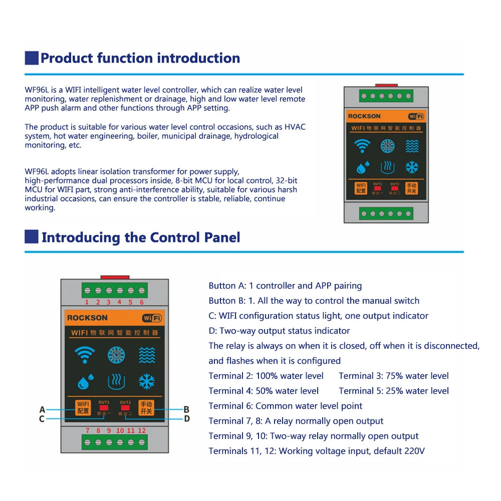 Smart Home Water Level Sensor wifi Controller Leakage Flood Alarm Swimming Vape Tank Flow Detector System Leak Protection