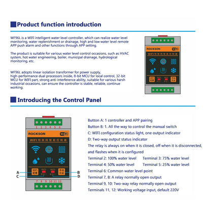 Smart Home Water Level Sensor wifi Controller Leakage Flood Alarm Swimming Vape Tank Flow Detector System Leak Protection