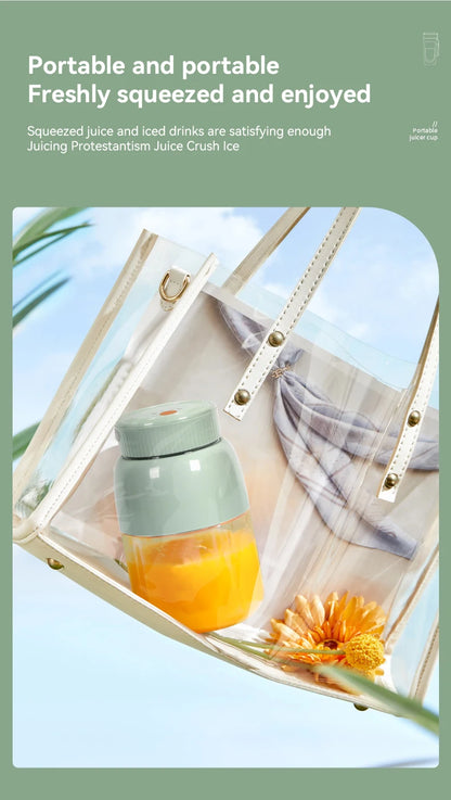 Portable Fruit Blender 800ml Multifunctional Electric Juicer Cup 10 Steel Blades Summer Milkshake Machine USB Rechargeable