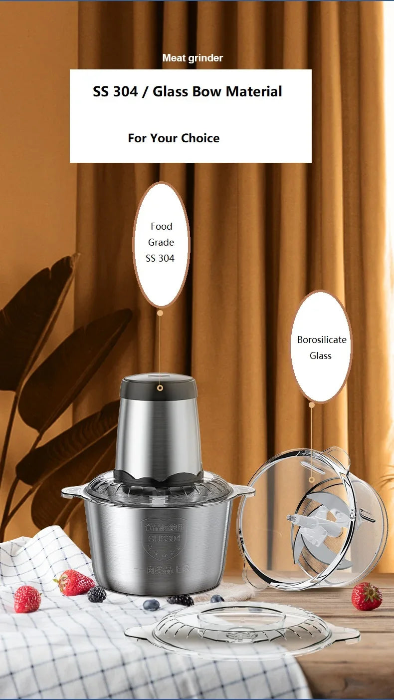 Houselin Food Processors, Meat Grinder & Food Chopper Electric Vegetable Chopper for Meat/fish/Vegetable/Baby Food