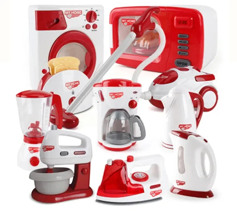 Kitchen Appliances Toys Toy Kitchen Set for Kids Play Kitchen Doll House Accessories Blender Coffee Maker Machine Mixer Toaster