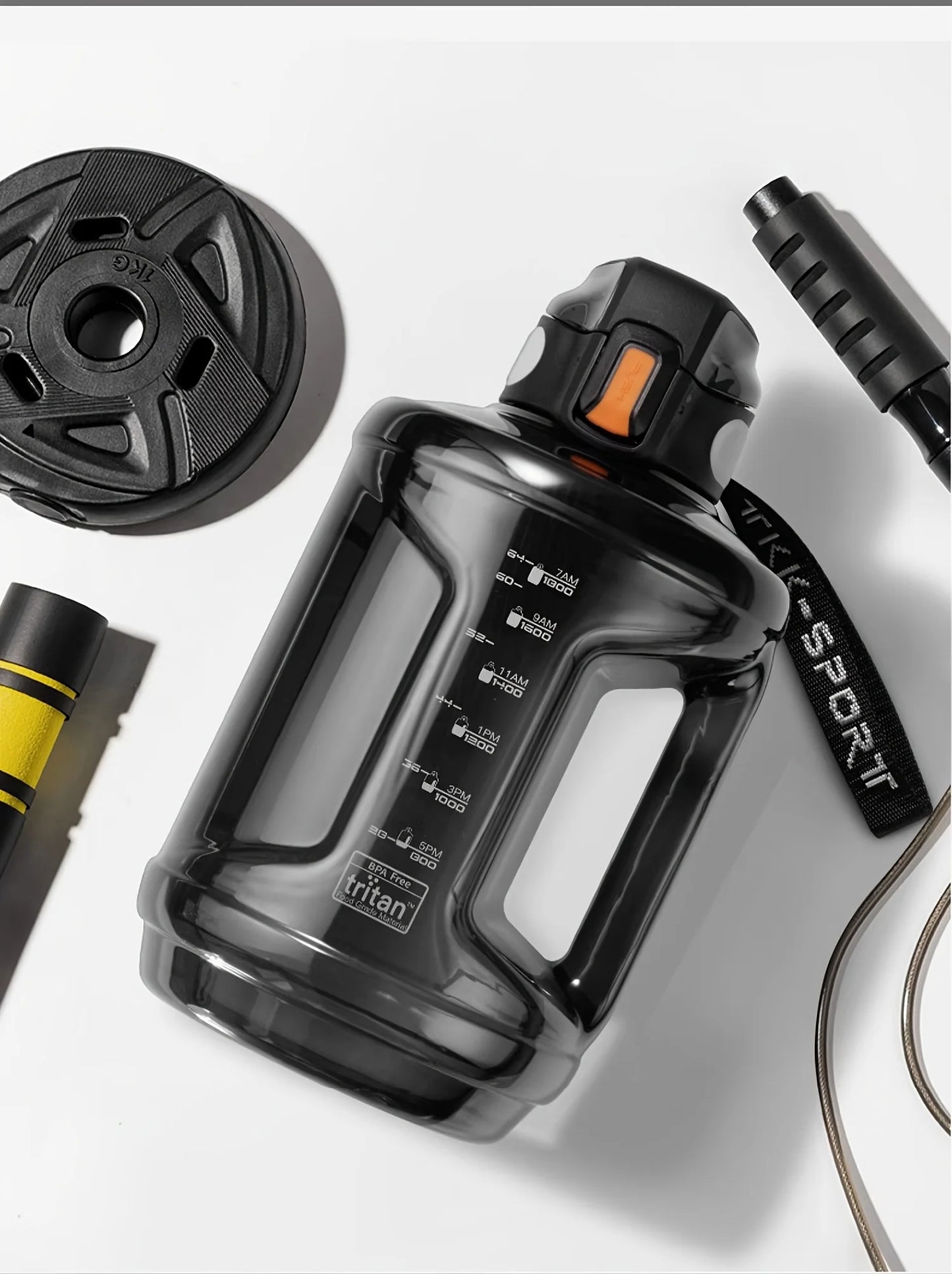 1800Ml Large Sports Plastic Water Bottle with Straw Lid Lock for Hydration, Gym Workouts, Outdoor Fitness, Travel, Camping