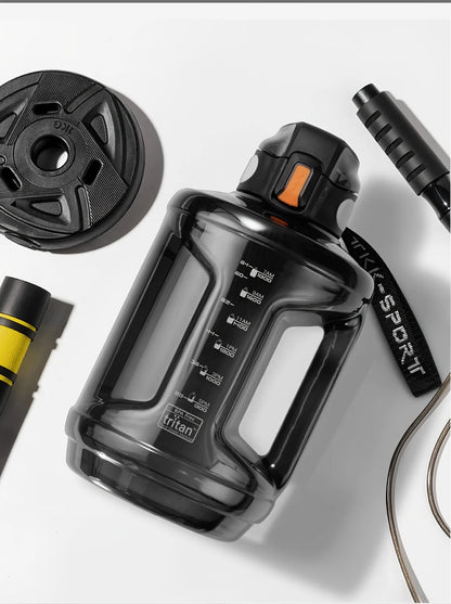 1800Ml Large Sports Plastic Water Bottle with Straw Lid Lock for Hydration, Gym Workouts, Outdoor Fitness, Travel, Camping