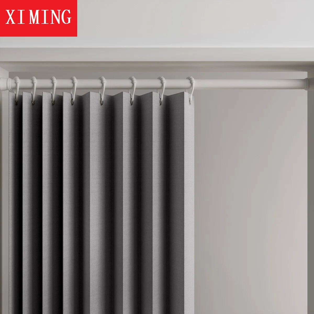 Fixed folding door curtain partition curtain household cloth curtain fitting room bedroom curtain air conditioner windproof heat