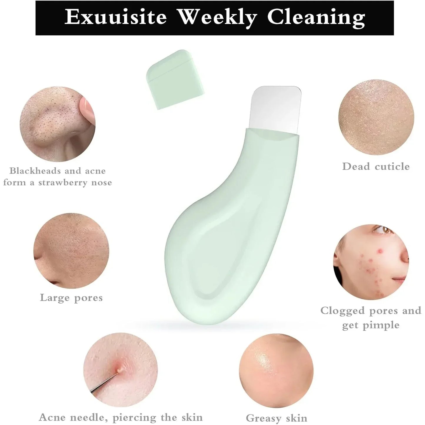 Blackhead Remover Tool Silicone Face Scraper for Deep Cleansing Nose Blackhead Remover Skin Care Tool for Men and Women