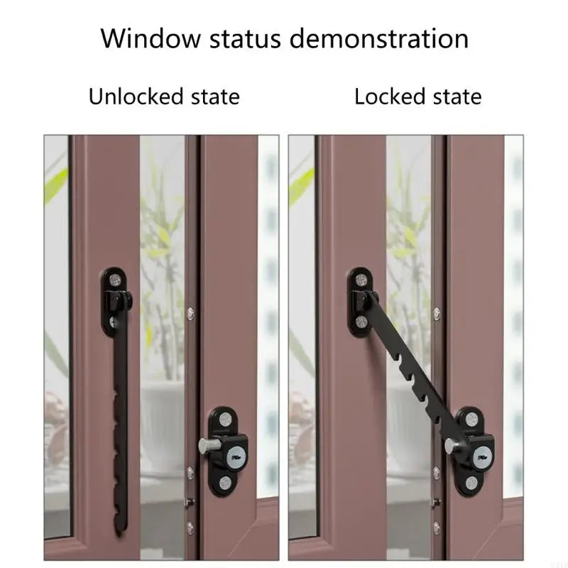 Easy Installation Childproof Window & Door Lock Adjustable Child Safety Window Door Restrictor Carbon Steel Window Lock