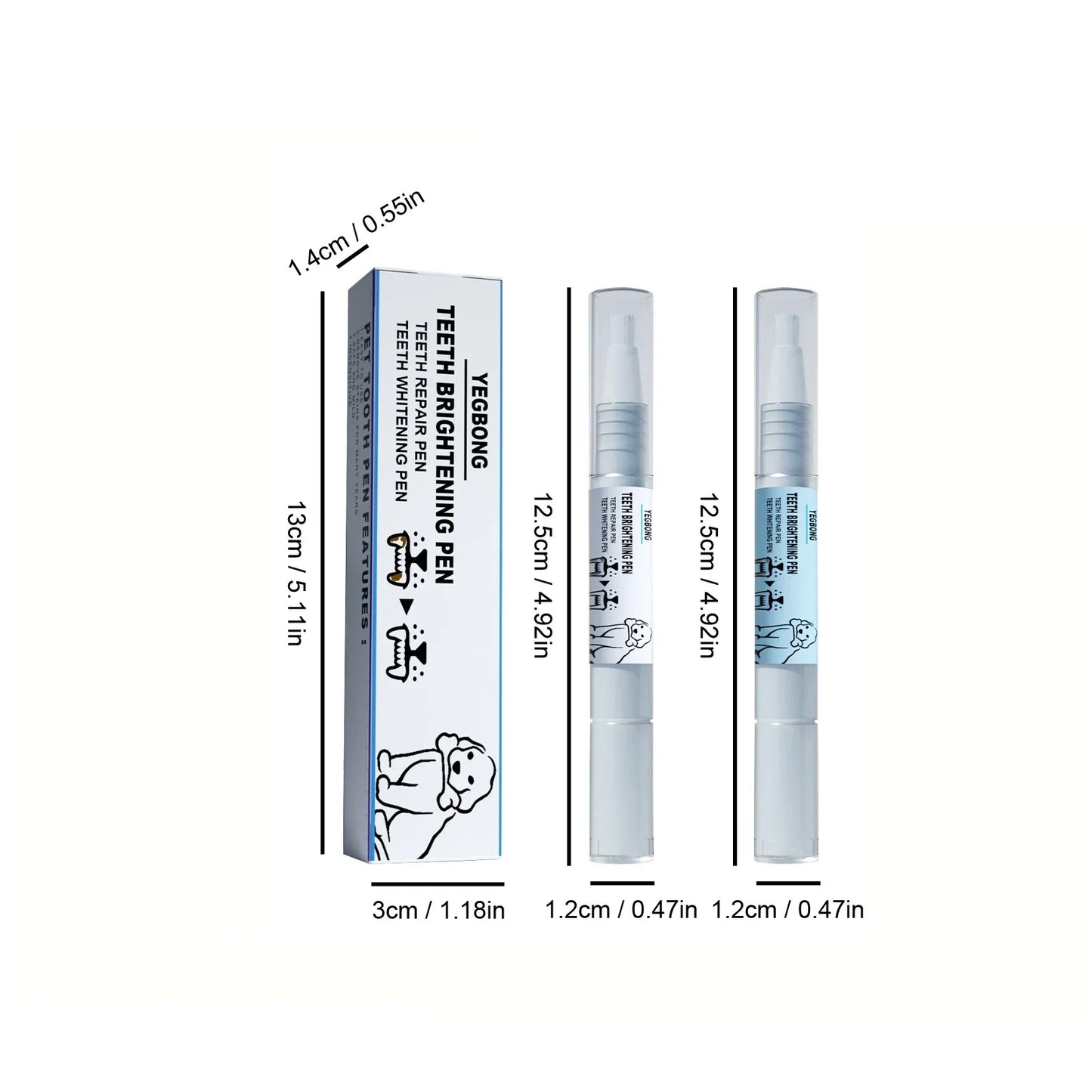 Pet Teeth Cleaning Pen for Dogs and Cats, Tartar and Plaque Cleaning Tools for Cats and Dogs, Pet Teeth Cleaning Pen