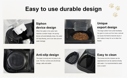 Automatic Cat Feeder FeederDog Feeder Automatic Suitable for Pets Such As Cats and Dogs Feeding and Drinking in One