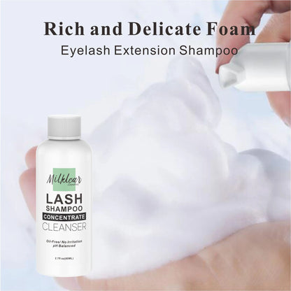 Lash Shampoo Concentrate Solution High Concentration 80ML DIY Eyelash Cleanser Concentrate for Lash Extensions for Home