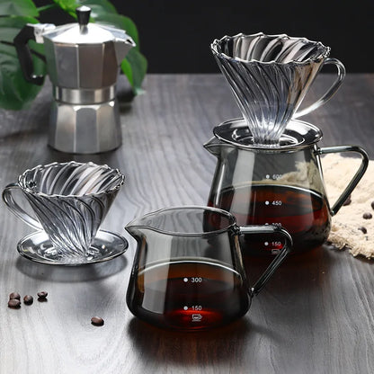 YOMDID 400/600ML Coffee Pot Glass Coffee Teapot Coffee Carafe Reusable Milk Juice Coffee Kettle Coffee Server Without Filter Cup