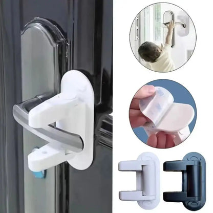 Childproof Anti-theft Door Stopper for Girls Easy-Install White Baby Safety Door Lock Universal Door Lever Lock Home
