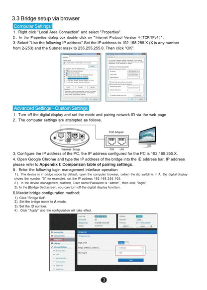 Huitenda Wireless WiFi Bridge 2.4GHz/5GHz Dual Band WiFi Extender Repeater Network Bridge Router 500m-5km Long Range Coverage