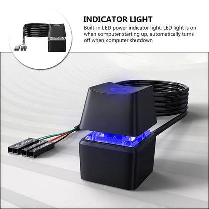 Power On Off Pc Power Button Extension Remote Power Button For Computer Power Supplies Control Adapter Cable Desktop